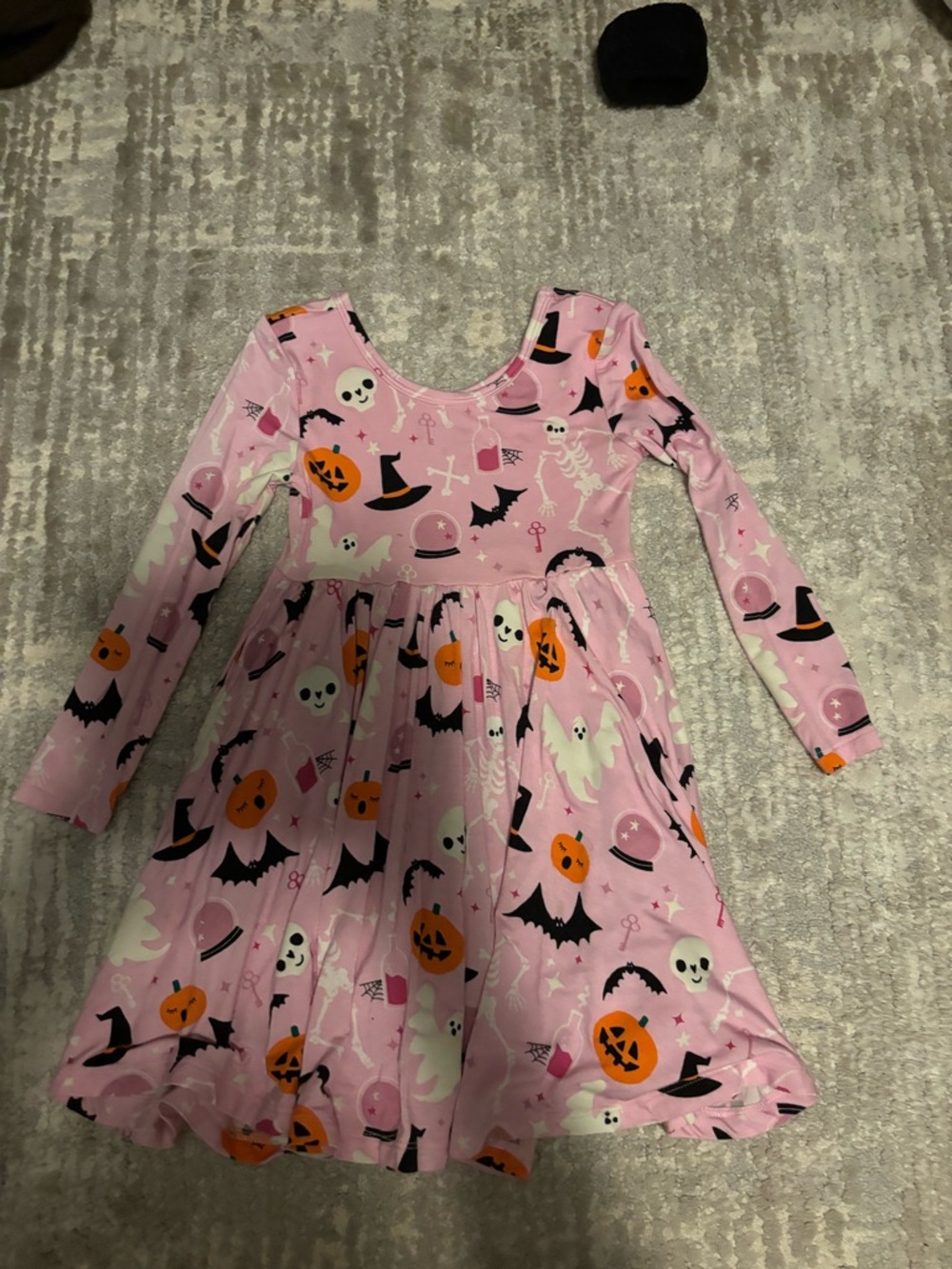 Little Sleepies Pink Halloween Bamboo Dress 3T Twirl Skater Dress - Picture 8 of 8